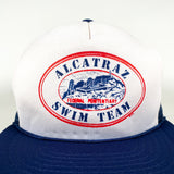 Vintage 80's Alcatraz Swim Team Federal Penitentiary Prison Trucker Hat