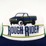 Vintage 80's Rough Rider Truck Tri Color Snapback Trucker Hat