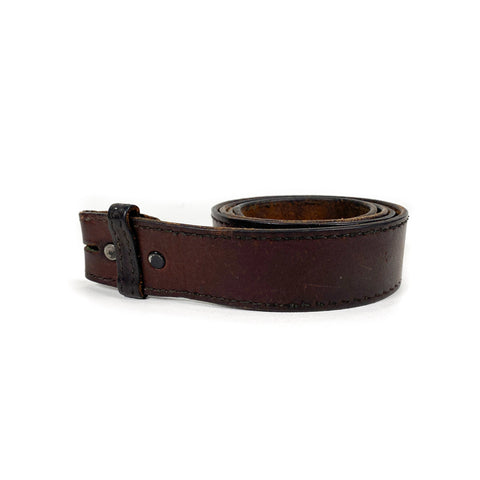 Vintage 80's Brown Leather 39 Waist Belt