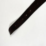 Vintage 80's Brown Leather 39 Waist Belt