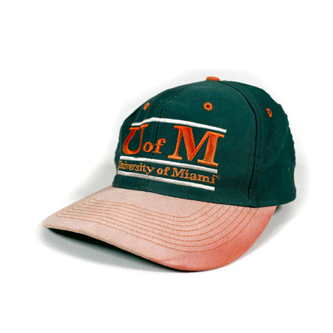 Vintage 90's University of Miami Split Bar Hat