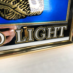 Vintage 80's Moosehead Light Beer Mirror Bar Sign