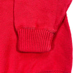 Vintage 90's Tommy Hilfiger Red Thick Knit Crest Heavy Sweater