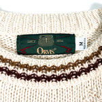 Vintage 90's Orvis Mallard Duck Made in USA Beige Outdoors Sweater