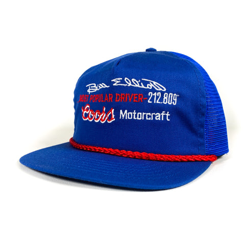 Vintage 90's Bill Elliott Coors Motorsport Nascar Made in USA Trucker Hat