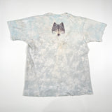 Vintage 1995 Wolf Liquid Blue Tie Dye T-Shirt