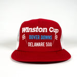 Vintage 80's Dover Downs Delaware 500 NASCAR Winston Cup Trucker Hat