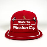 Vintage 80's Bristol Tennessee NASCAR Winston Cup USA Made Trucker Hat
