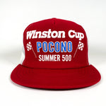 Vintage 80's Pocono Summer 500 NASCAR Winston Cup USA Made Trucker Hat