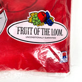 Vintage 1987 Fruit of the Loom Red Deadstock Size XXL Pocket T-Shirt