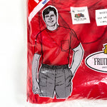 Vintage 1987 Fruit of the Loom Red Deadstock Size XXL Pocket T-Shirt