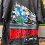 Vintage 90's Marlboro Unlimited Train Black Pocket T-Shirt