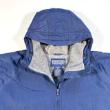 Vintage 90's Lands' End Blue Full Zip Hooded Fleece Lined Squall Jacket