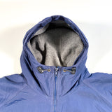 Vintage 90's Lands' End Blue Full Zip Hooded Fleece Lined Squall Jacket