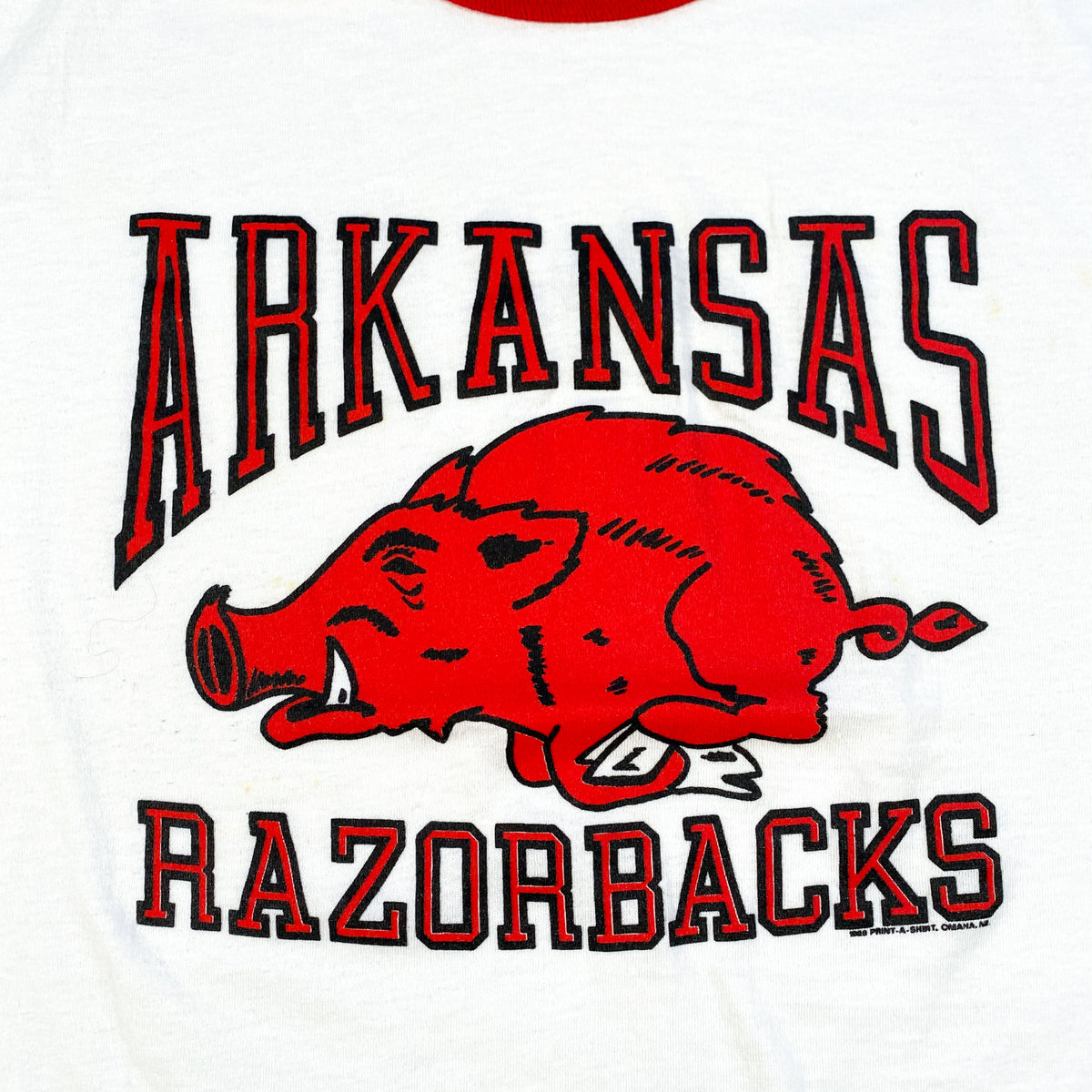 Vintage 80's Arkansas Razorbacks Ringer T-Shirt – CobbleStore Vintage