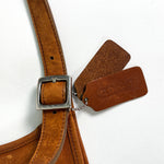 Vintage 90's Coach Hippie Sadle 9131 Brown Leather Flap Purse