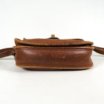 Vintage 90's Coach Prairie 9954 Brown Leather Flap Saddle Crossbody Purse