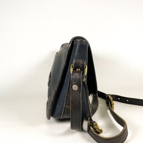 Dooney & Bourke Small Logo Lock Leather Shoulder Bag in Brown | Lyst