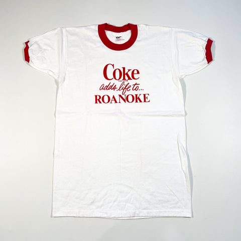 Vintage 80's Coke Roanoke Virginia Ringer T-Shirt