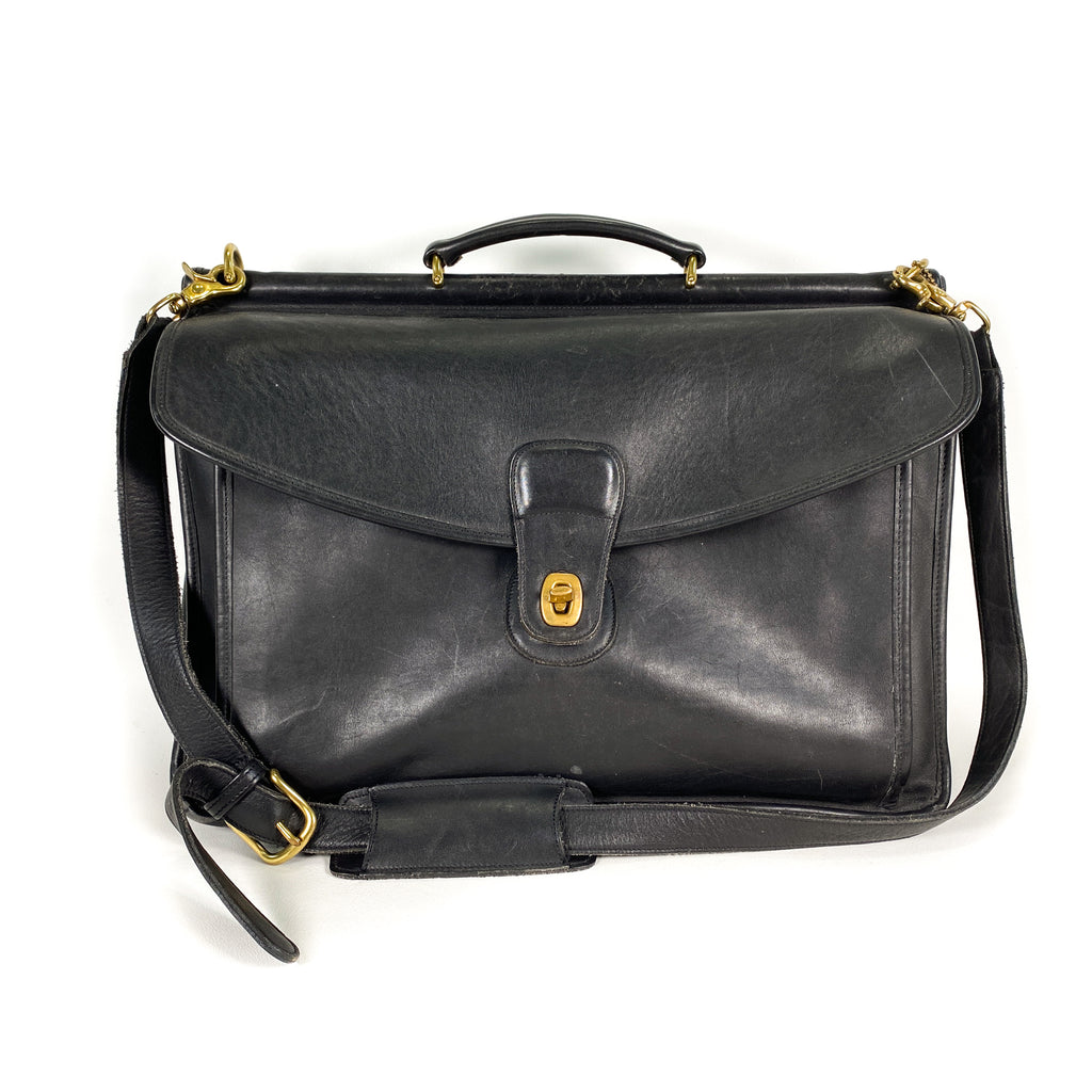 Leather briefcase for women coach Clearance
