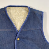 Vintage 80's Carhartt Sherpa Pile Lined USA Made Denim Vest