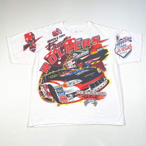 Vintage 2001 Fast Rollers NASCAR AOP T-Shirt