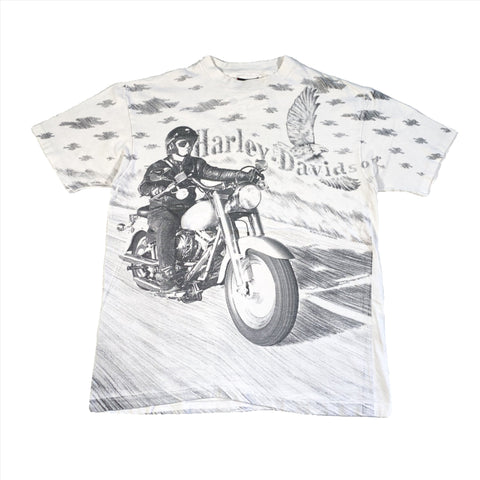 Vintage 1991 Harley Davidson AOP Muncie IN T-Shirt