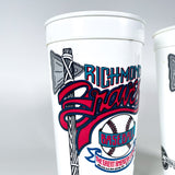 Vintage 90's Richmond Braves Drinkware Set of 3 Plastic Cups