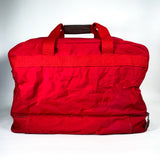 Vintage 90's Marlboro Country Store Red Leather Duffel Bag Suitcase