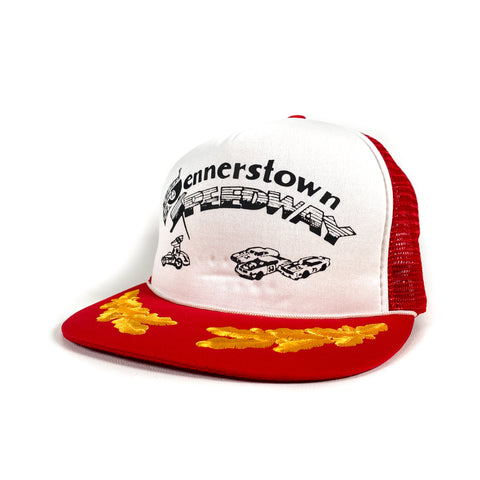 Vintage 80's Jennerstown Speedway Scrambled Eggs Racing Trucker Hat