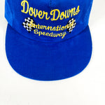 Vintage 80's Dover Downs Speedway Blue Corduroy USA Made Hat
