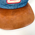 Vintage 90's Dale Earnhardt Denim Leather Hat