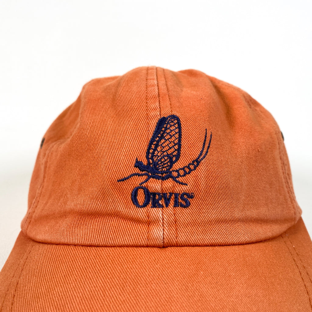 Vintage Orvis Fly Fishing Snapback Hat Cap USA Made Netted Bughead
