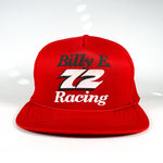 Vintage 80's Billy E Racing 72 Car Red Nascar Motorsports Trucker Hat