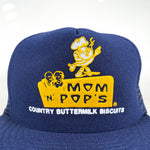 Vintage 80's Mom N Pops Country Buttermilk Biscuits USA Made Trucker Hat
