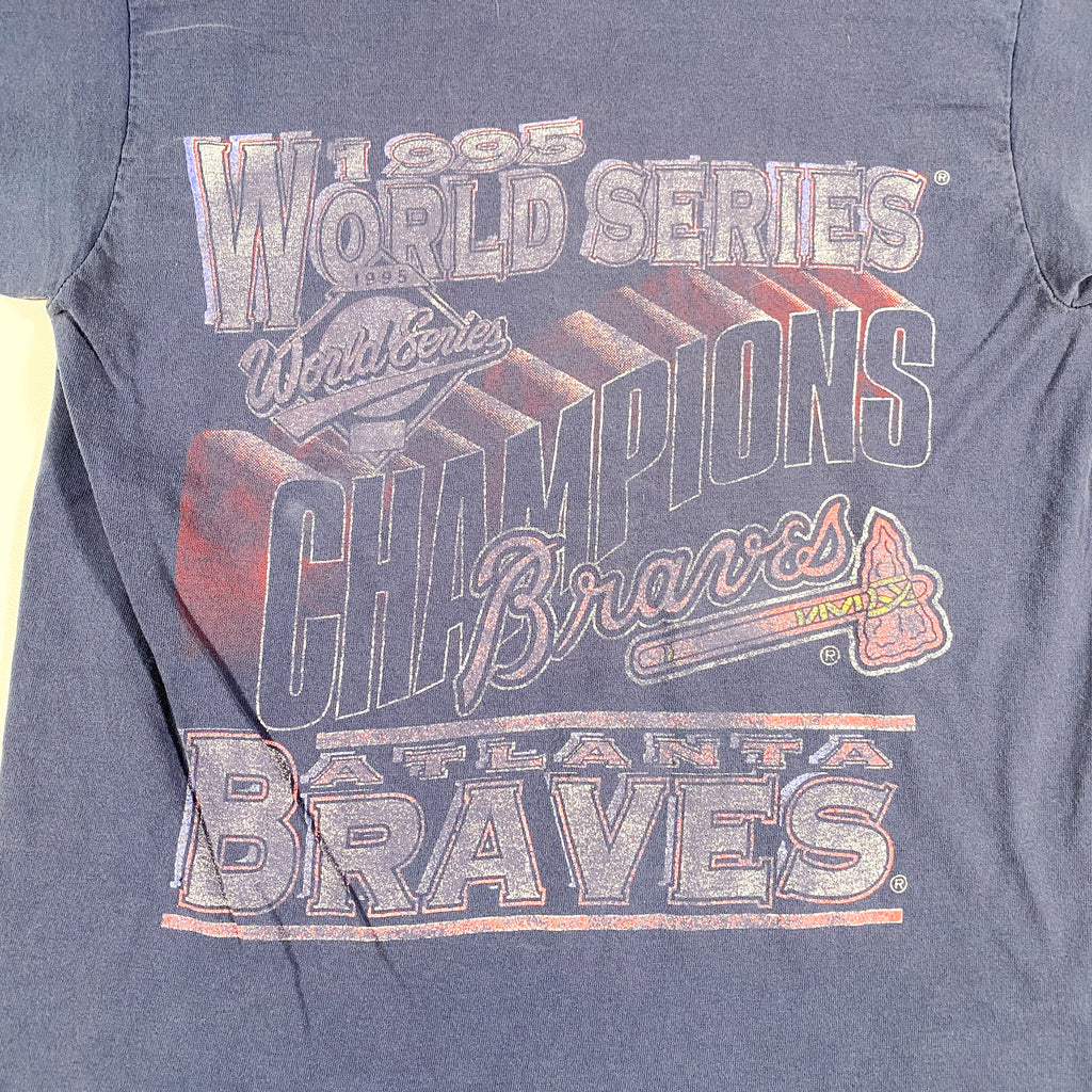 Vintage Atlanta Braves 1995 World Series Champions T Shirt White