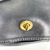 Vintage 90's Coach Stewardess 9525 Black Leather Crossbody Purse