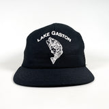 Vintage 80's Lake Gaston Bass Fishing Maroon USA Made Trucker Hat
