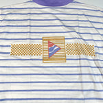 Vintage 80's Spalding Striped Ringer T-Shirt