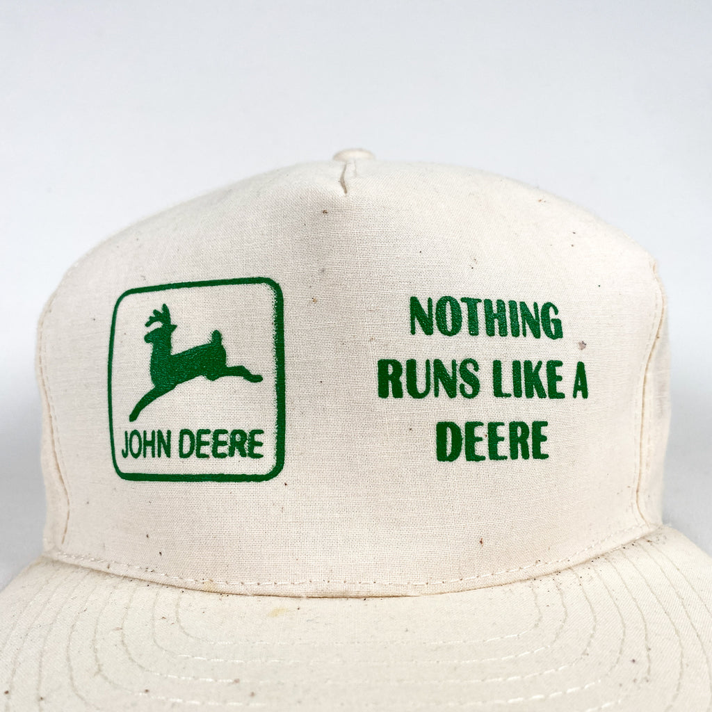 Vintage Nothing Runs Like A John Deere Snapback Hat Cap Tractor Foam 1073