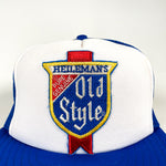 Vintage 80's Heileman's Old Style Beer PBR Patch Snapback Trucker Hat