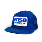 Vintage 80's ENSO Machinery Inc Snapback Patch USA Made Trucker Hat