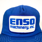 Vintage 80's ENSO Machinery Inc Snapback Patch USA Made Trucker Hat