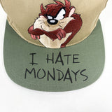 Vintage 1997 Taz I Hate Mondays Looney Tunes Hat