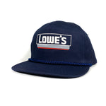 Vintage 90's Lowe's Home Improvement Store Blue Snapback Rope Hat