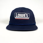 Vintage 90's Lowe's Home Improvement Store Blue Snapback Rope Hat