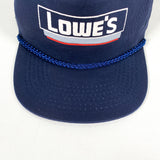 Vintage 90's Lowe's Home Improvement Store Blue Snapback Rope Hat