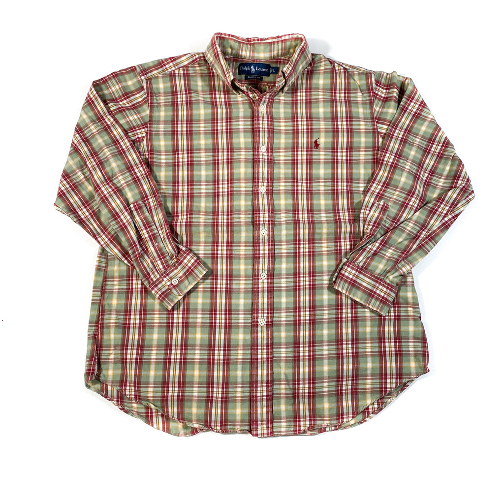 Vintage 90's Polo Ralph Lauren Plaid Button Up Shirt – CobbleStore