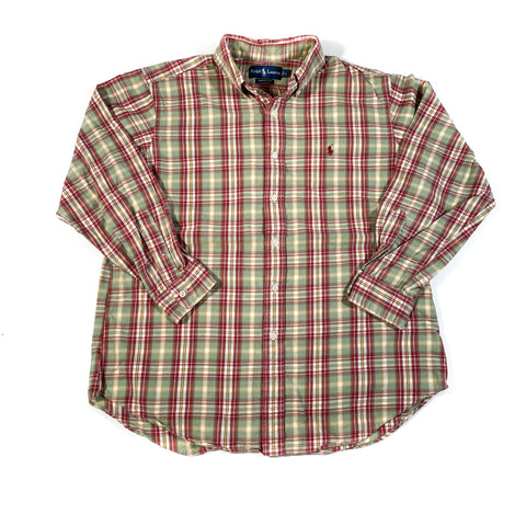 Vintage 90's Polo Ralph Lauren Plaid Button Up Shirt