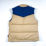 Vintage 80's Pacific Trail Made in USA Beige Blue Down Puffer Vest
